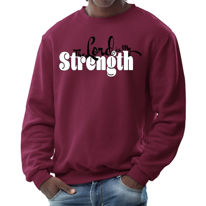 Mens Graphic Sweatshirt the Lord is my Strength Print - Mens | Sweatshirts