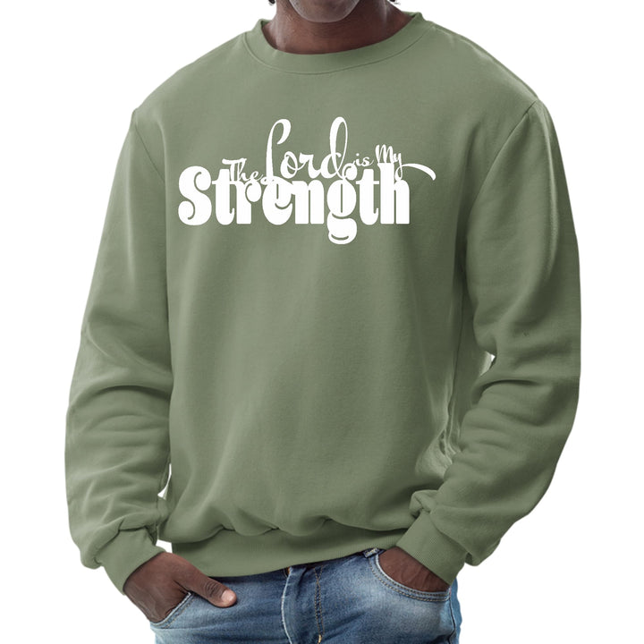 Mens Graphic Sweatshirt - the Lord is my Strength Print - Mens | Sweatshirts