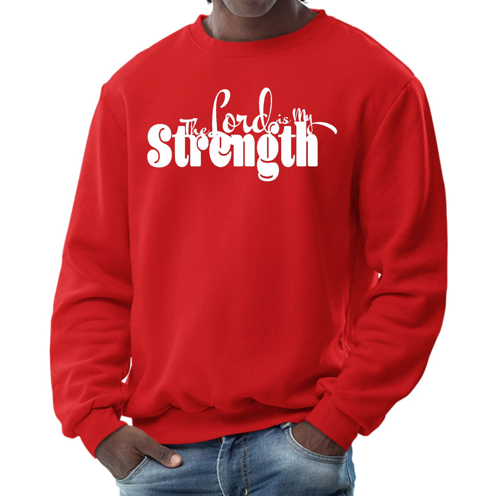 Mens Graphic Sweatshirt the Lord is my Strength Print - Mens | Sweatshirts