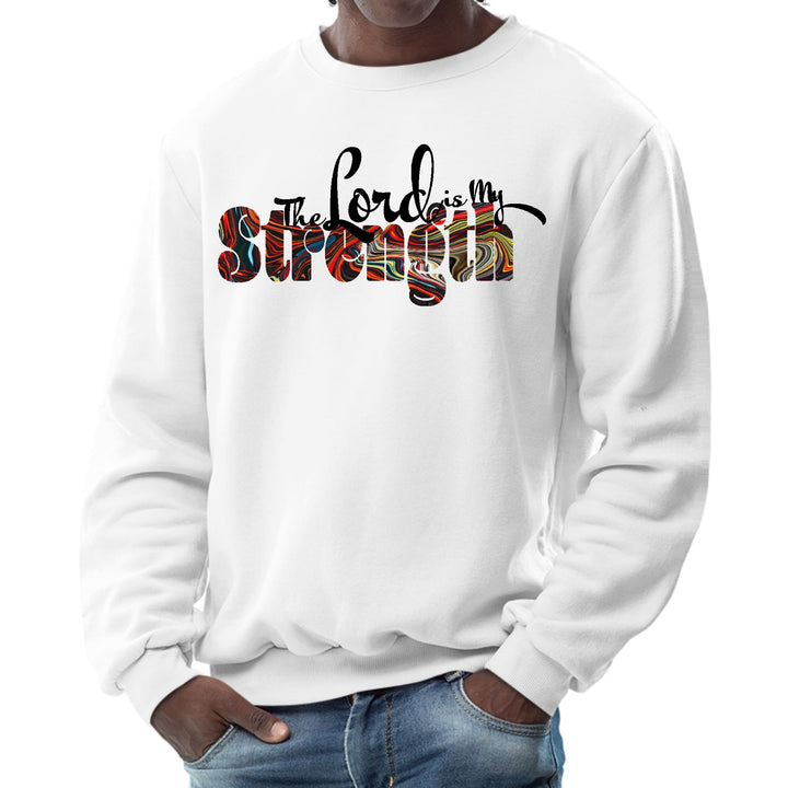 Mens Graphic Sweatshirt the Lord is my Strength Print - Mens | Sweatshirts