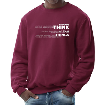 Mens Graphic Sweatshirt Think On These Things - Mens | Sweatshirts