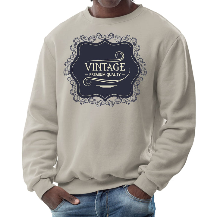 Mens Graphic Sweatshirt Vintage Premium Quality Black Beige - Mens | Sweatshirts