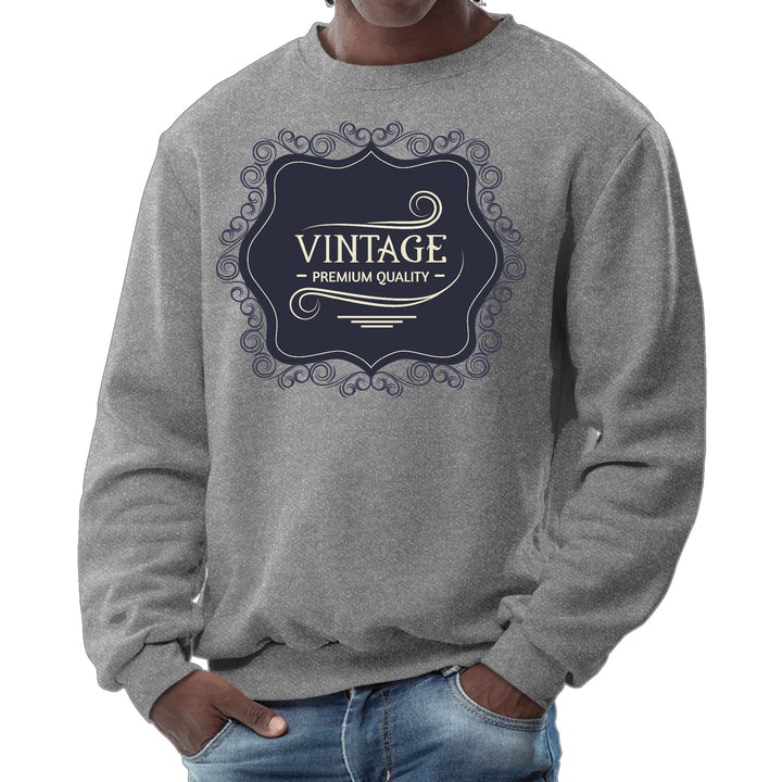 Mens Graphic Sweatshirt Vintage Premium Quality Black Beige - Mens | Sweatshirts