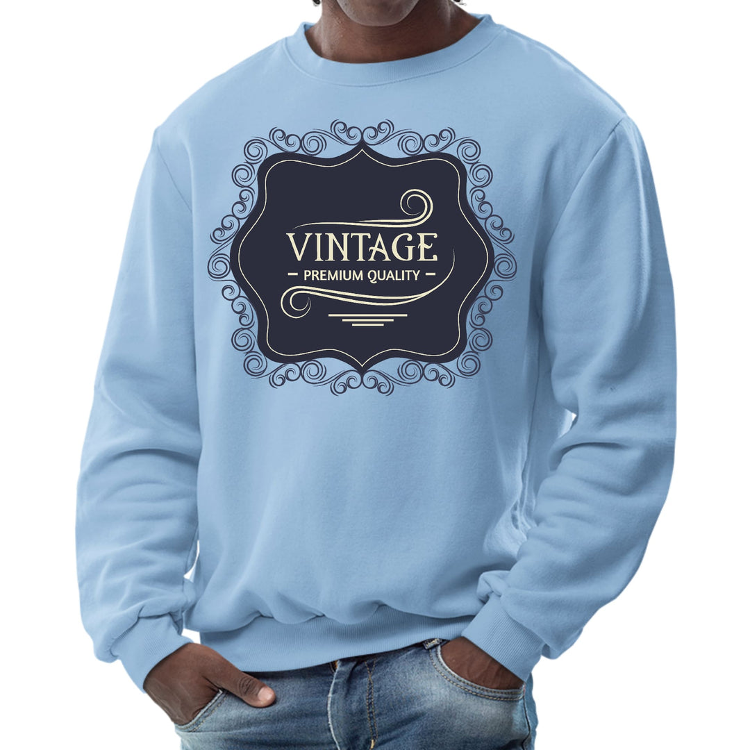 Mens Graphic Sweatshirt Vintage Premium Quality Black Beige - Mens | Sweatshirts