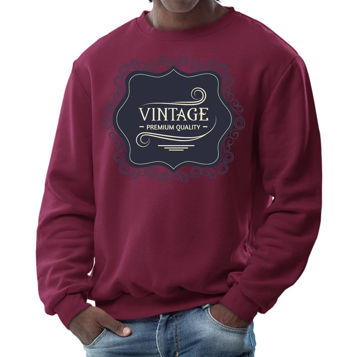 Mens Graphic Sweatshirt Vintage Premium Quality Black Beige - Mens | Sweatshirts