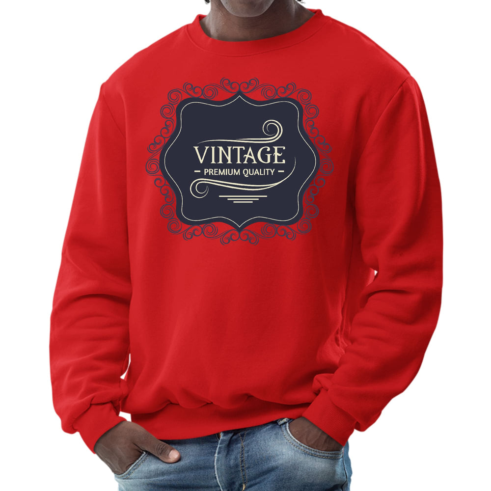 Mens Graphic Sweatshirt Vintage Premium Quality Black Beige - Mens | Sweatshirts