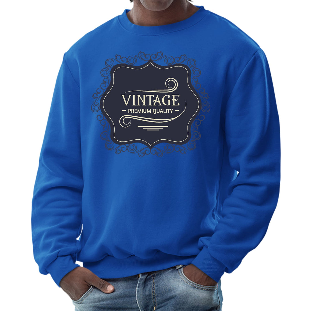 Mens Graphic Sweatshirt Vintage Premium Quality Black Beige - Mens | Sweatshirts