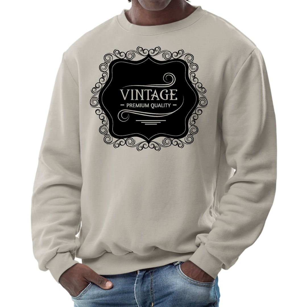 Mens Graphic Sweatshirt Vintage Premium Quality Black Illustration - Mens