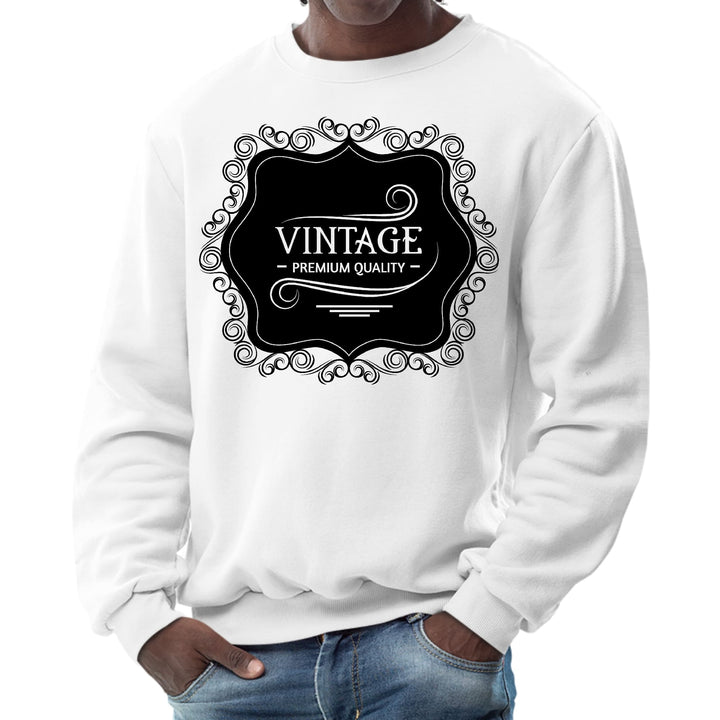 Mens Graphic Sweatshirt Vintage Premium Quality Black Illustration - Mens