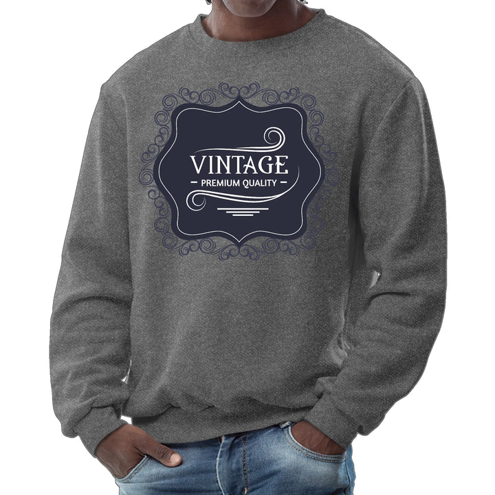 Mens Graphic Sweatshirt Vintage Premium Quality Black White - Mens | Sweatshirts