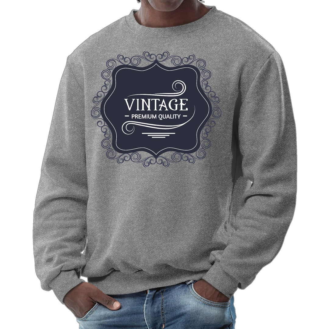 Mens Graphic Sweatshirt Vintage Premium Quality Black White - Mens | Sweatshirts