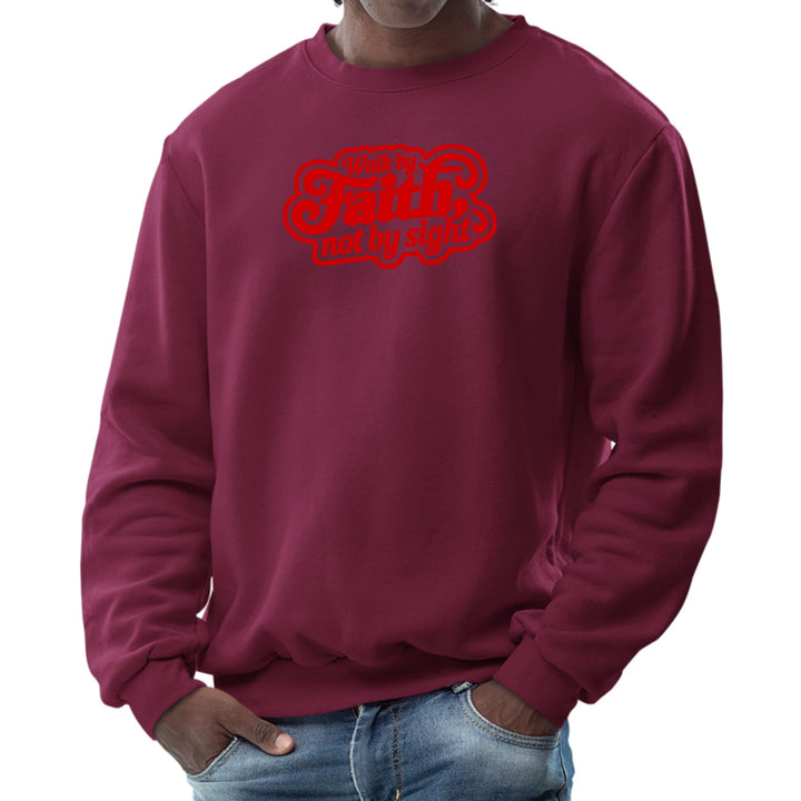 Mens Graphic Sweatshirt Walk by Faith not by Sight - Mens | Sweatshirts