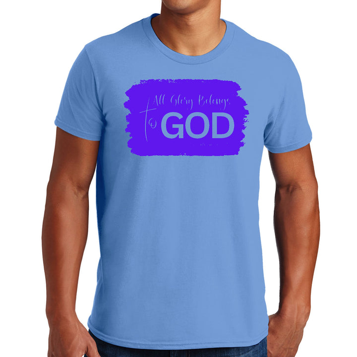 Mens Graphic T-shirt All Glory Belongs to God Christian Illustration - Mens