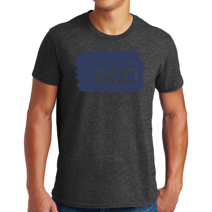 Mens Graphic T-shirt All Glory Belongs to God Christian Illustration - Mens