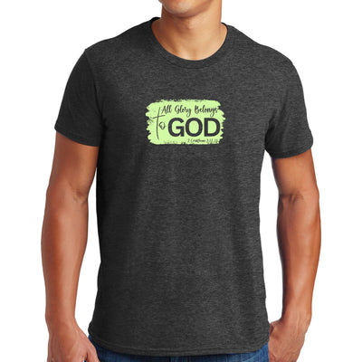 Mens Graphic T-shirt All Glory Belongs To God Christian Neon - Mens | T-Shirts