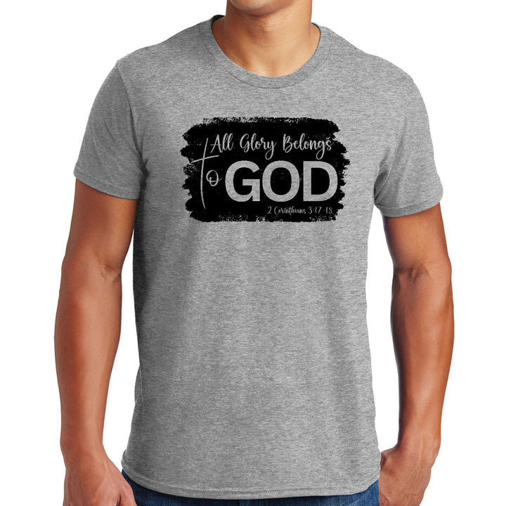 Mens Graphic T-shirt All Glory Belongs to God Print - Mens | T-Shirts