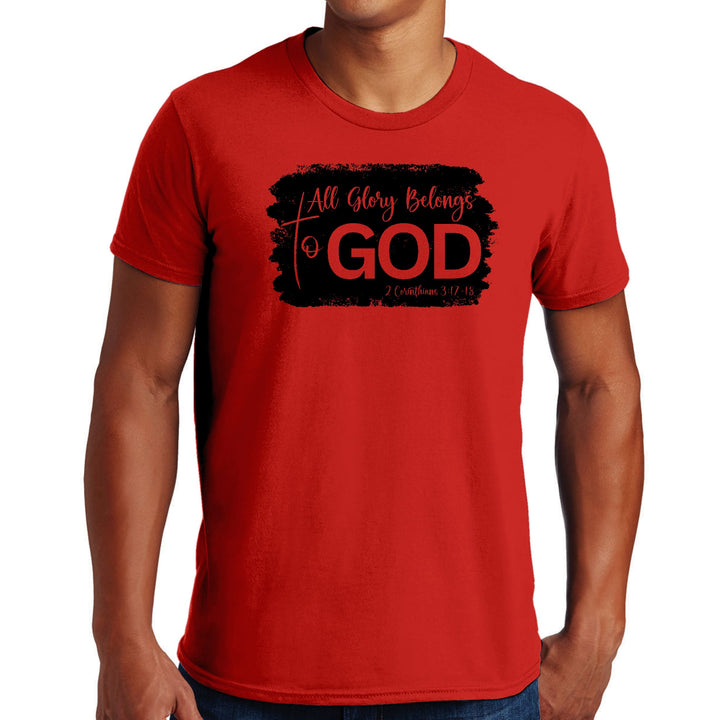 Mens Graphic T-shirt All Glory Belongs to God Print - Mens | T-Shirts