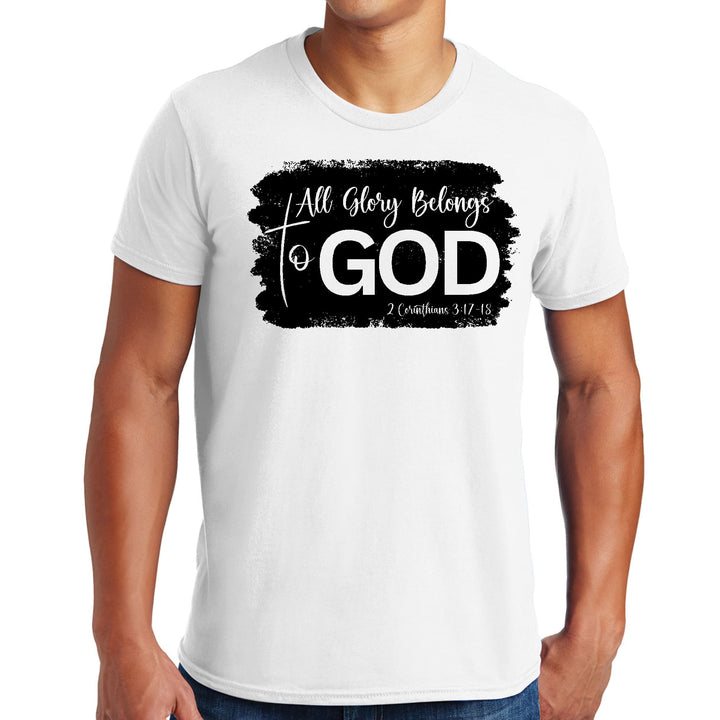 Mens Graphic T-shirt All Glory Belongs to God Print - Mens | T-Shirts