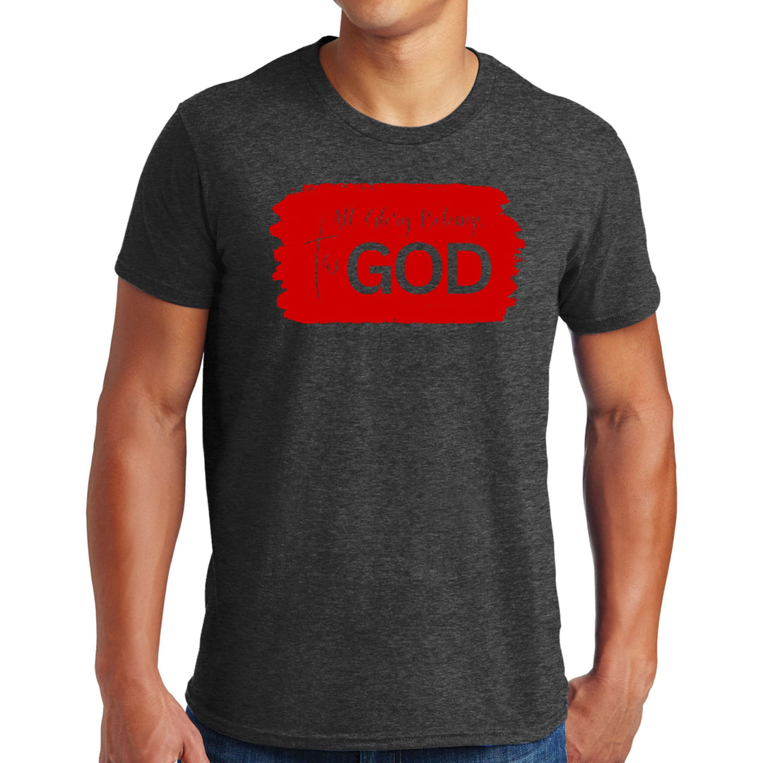 Mens Graphic T-shirt All Glory Belongs to God Red - Mens | T-Shirts