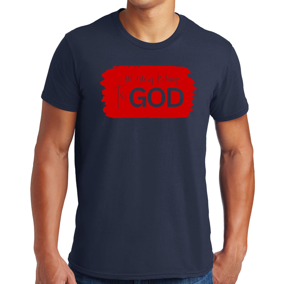 Mens Graphic T-shirt All Glory Belongs to God Red - Mens | T-Shirts