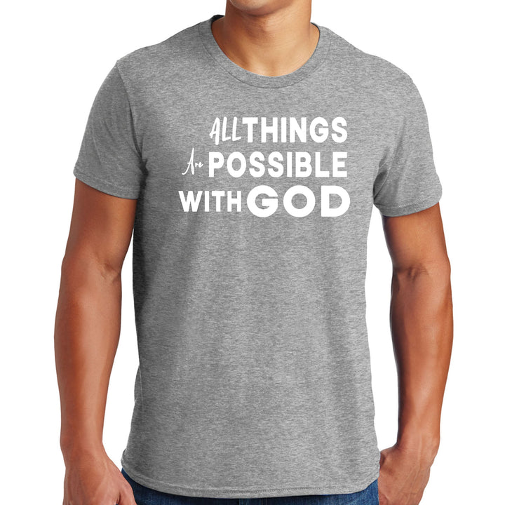 Mens Graphic T-shirt All Things are Possible with God - Mens | T-Shirts