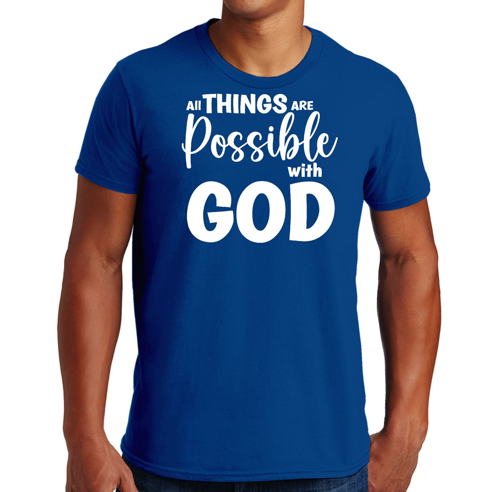 Mens Graphic T-shirt All Things are Possible with God - Mens | T-Shirts