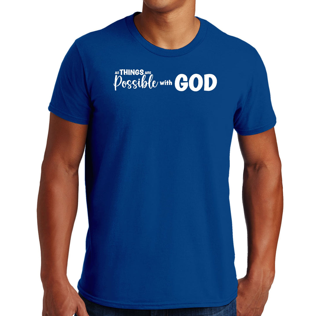 Mens Graphic T-shirt All Things are Possible with God - Mens | T-Shirts