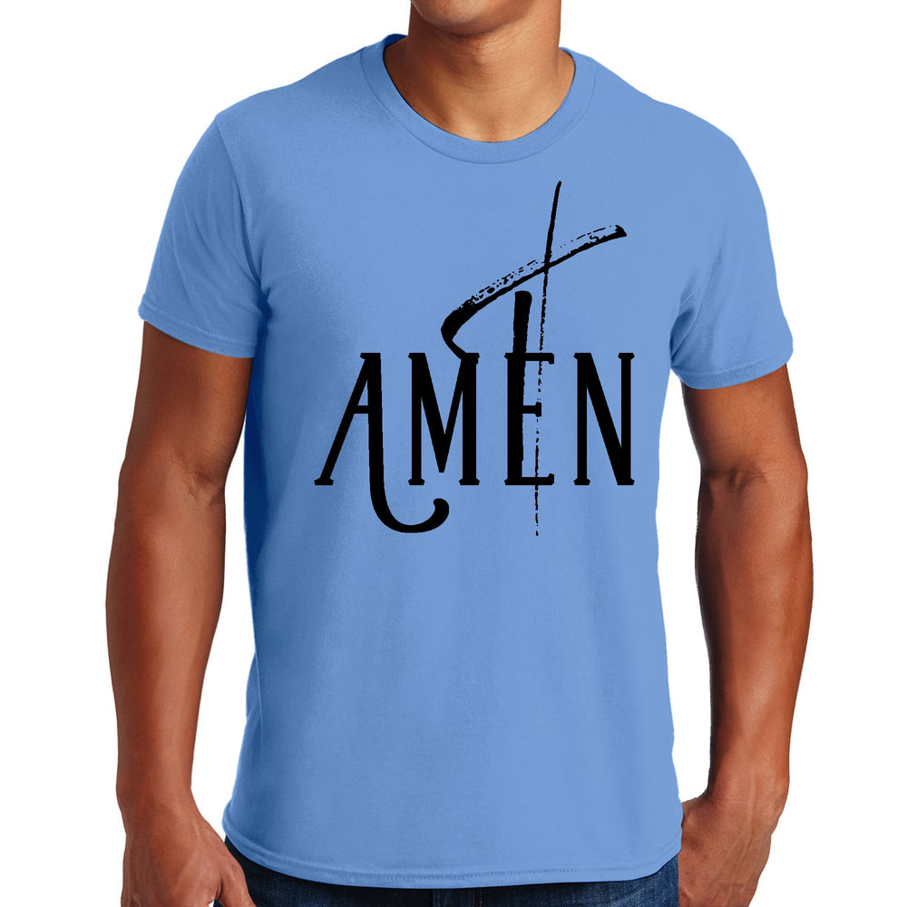 Mens Graphic T-shirt Amen Black Print - Mens | T-Shirts