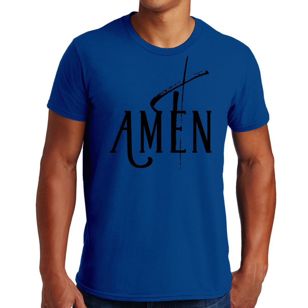 Mens Graphic T-shirt Amen Black Print - Mens | T-Shirts