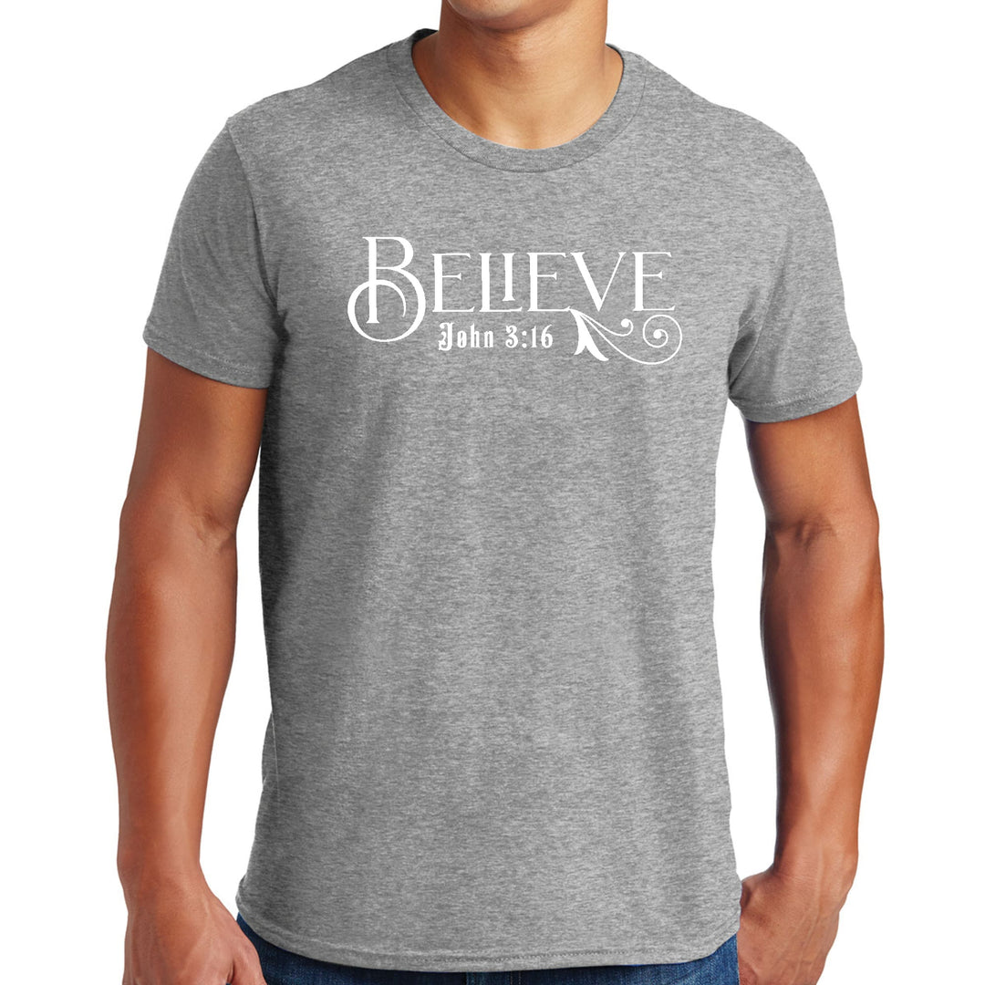 Mens Graphic T-shirt Believe John 3:16 - Mens | T-Shirts