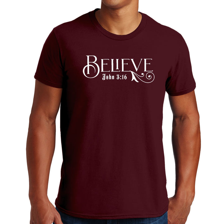 Mens Graphic T-shirt Believe John 3:16 - Mens | T-Shirts