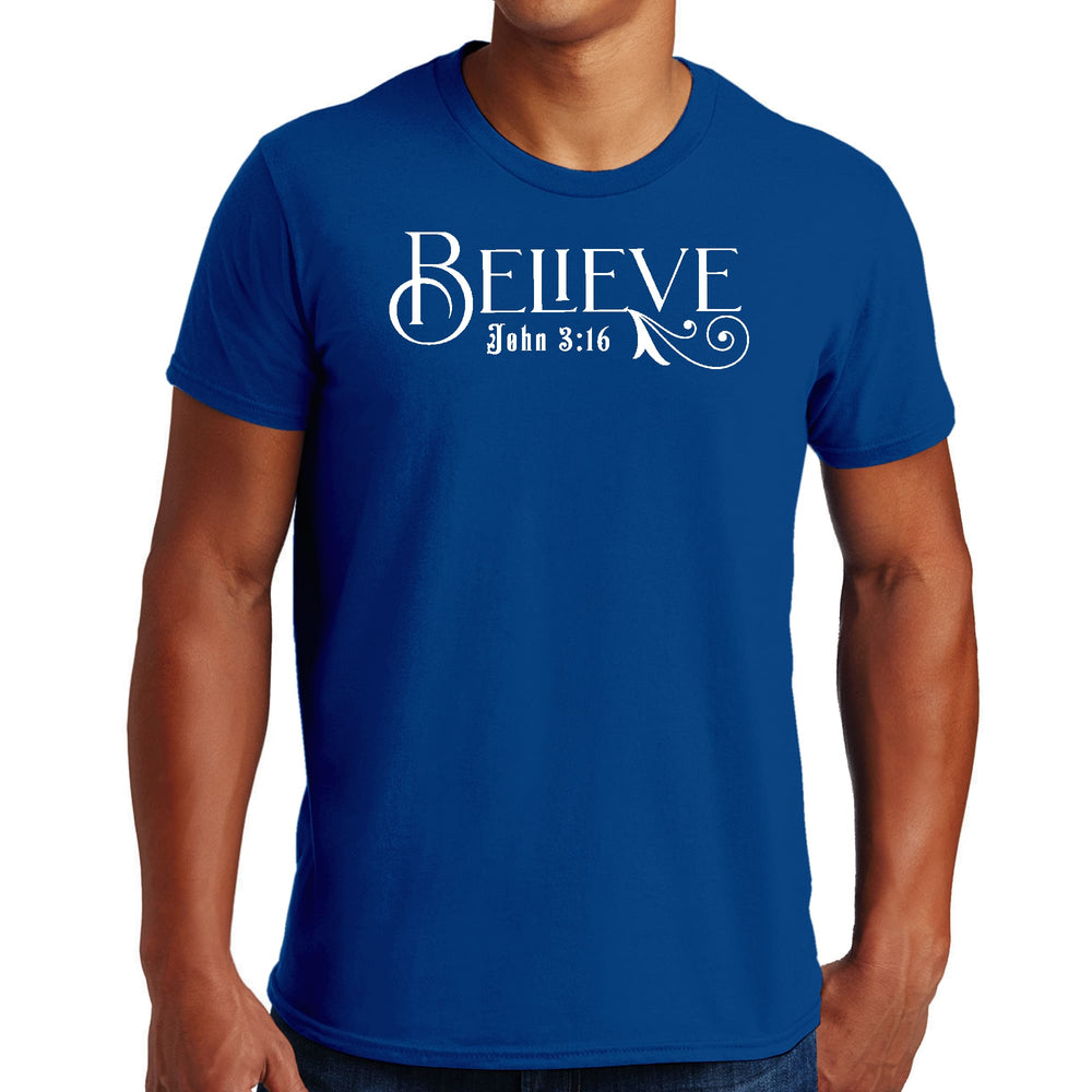 Mens Graphic T-shirt Believe John 3:16 - Mens | T-Shirts