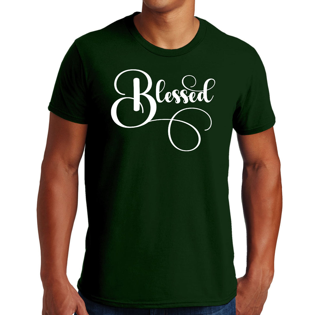 Mens Graphic T-shirt Blessed Graphic Illustration - Mens | T-Shirts