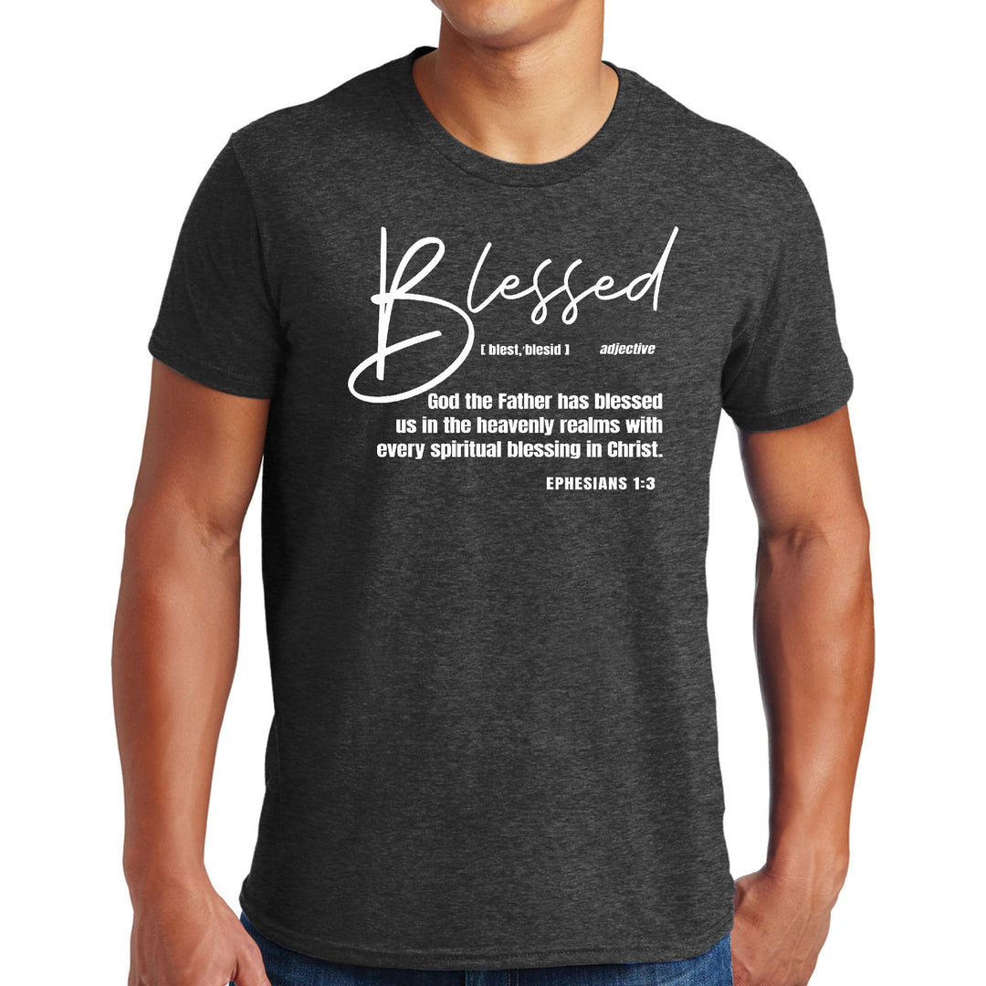 Mens Graphic T-shirt Blessed in Christ - Mens | T-Shirts