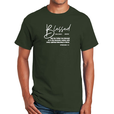 Mens Graphic T-shirt Blessed In Christ - Mens | T-Shirts