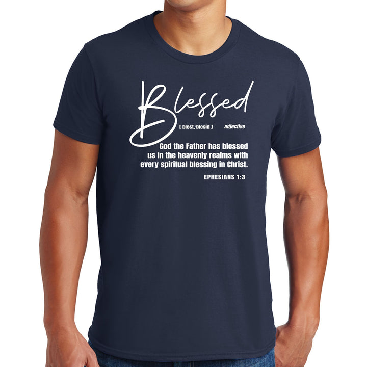 Mens Graphic T-shirt Blessed in Christ - Mens | T-Shirts