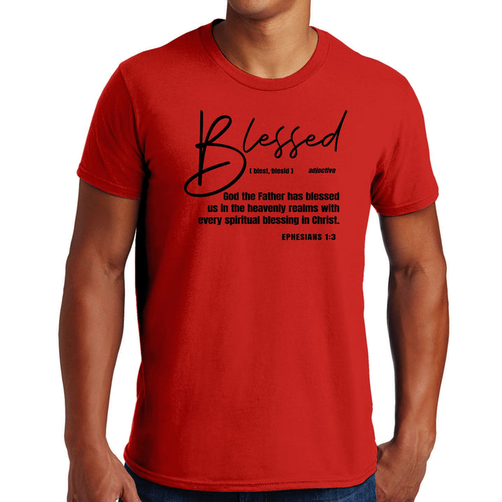 Mens Graphic T-shirt Blessed in Christ - Mens | T-Shirts