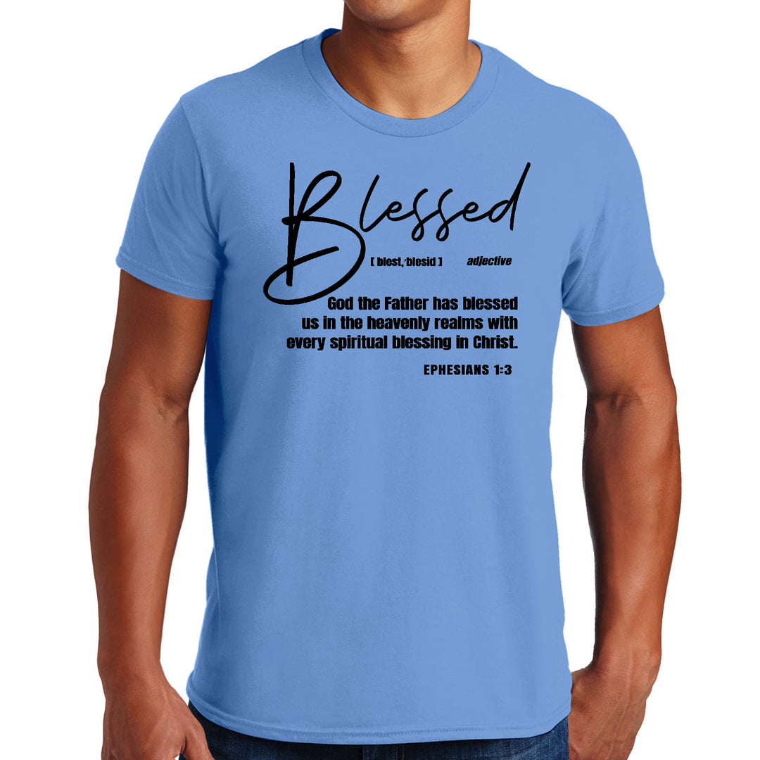 Mens Graphic T-shirt Ephesians - Blessed with Every Spiritual Blessing - Mens