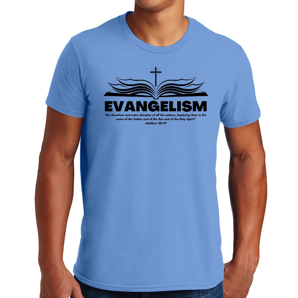 Mens Graphic T-shirt Evangelism - Go Therefore and Make Disciples - Mens