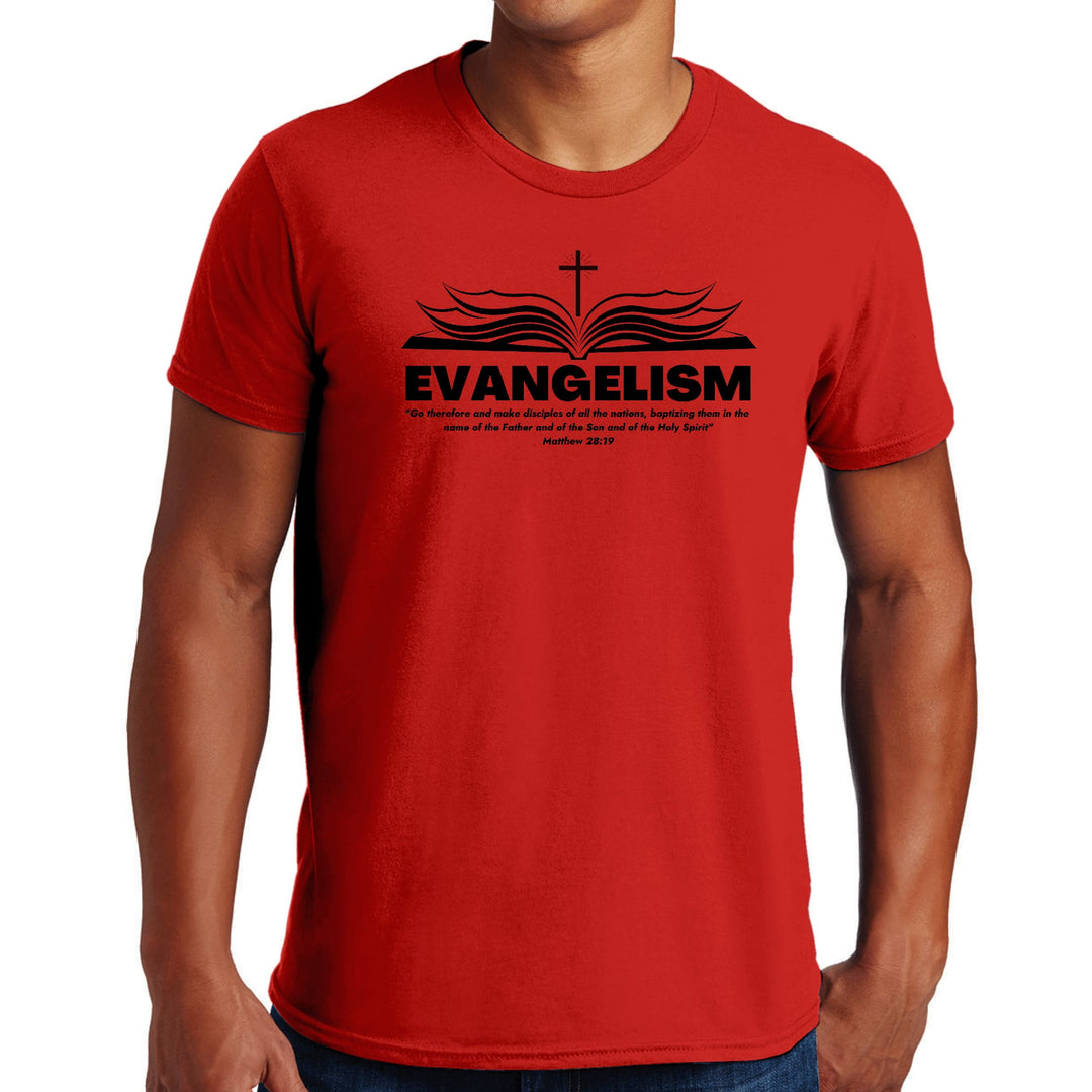 Mens Graphic T-shirt Evangelism - Go Therefore and Make Disciples - Mens