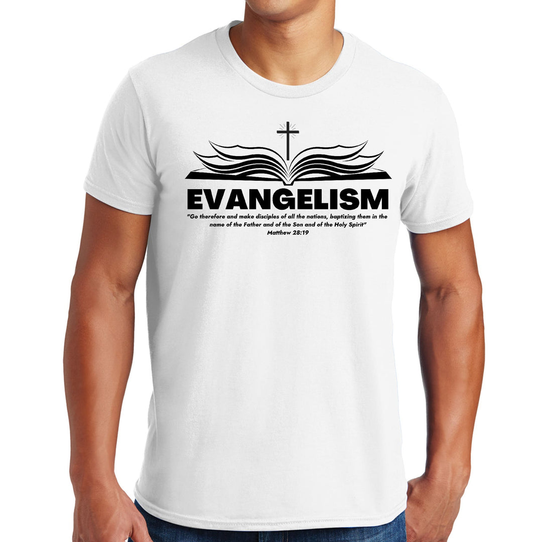 Mens Graphic T-shirt Evangelism - Go Therefore and Make Disciples - Mens