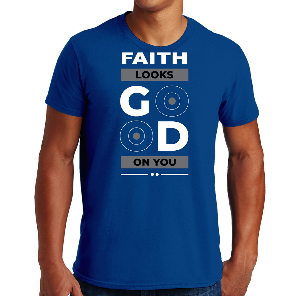 Mens Graphic T-shirt Faith Looks Good - Mens | T-Shirts