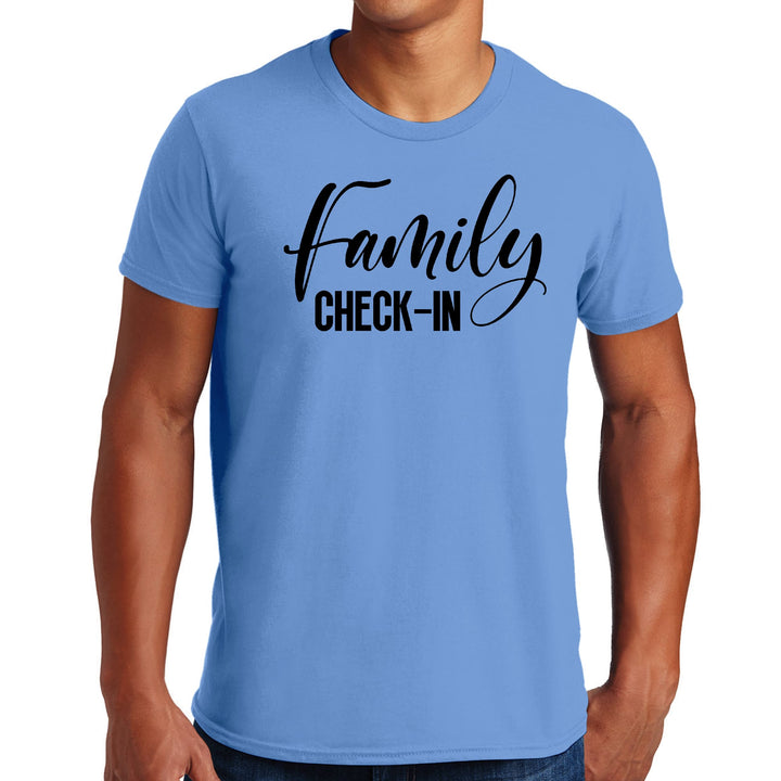 Mens Graphic T-shirt Family Check-in Illustration - Mens | T-Shirts