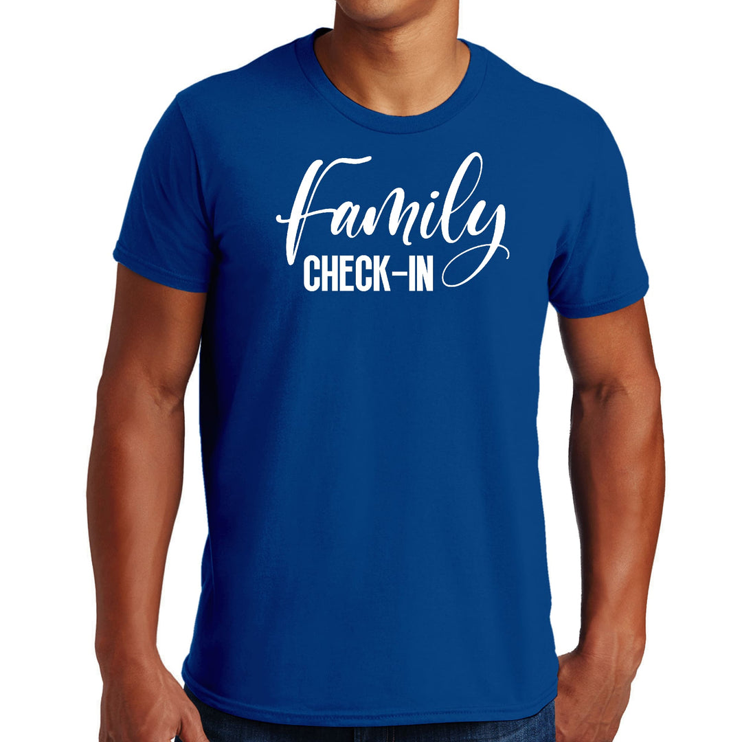 Mens Graphic T-shirt Family Check-in Illustration - Mens | T-Shirts