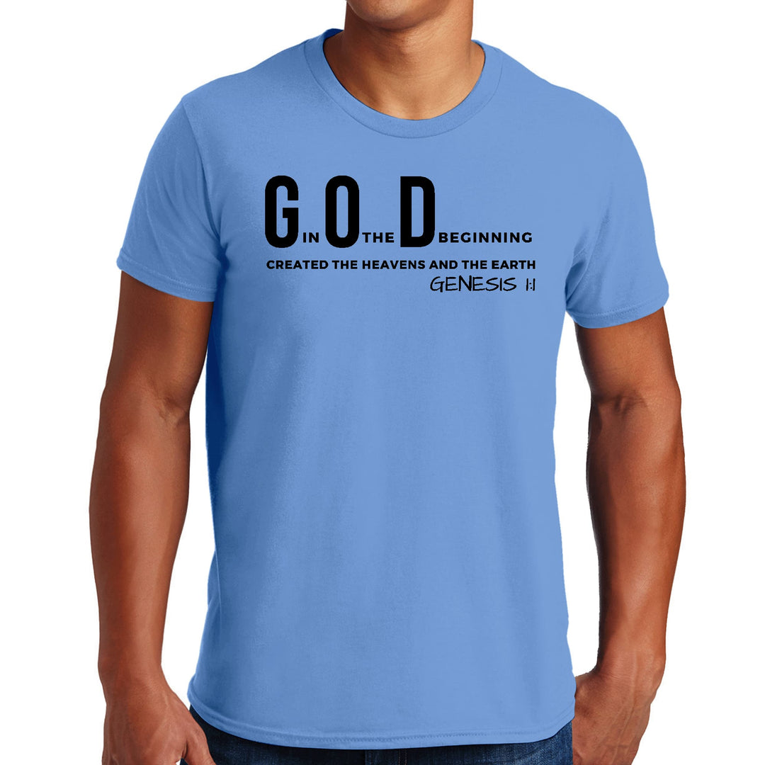 Mens Graphic T-shirt God in the Beginning Print - Mens | T-Shirts