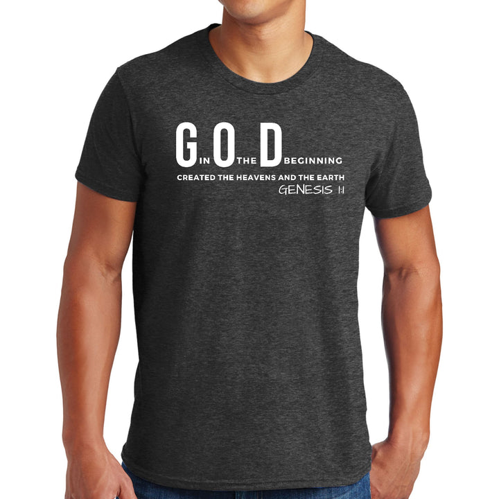 Mens Graphic T-shirt God in the Beginning Print - Mens | T-Shirts