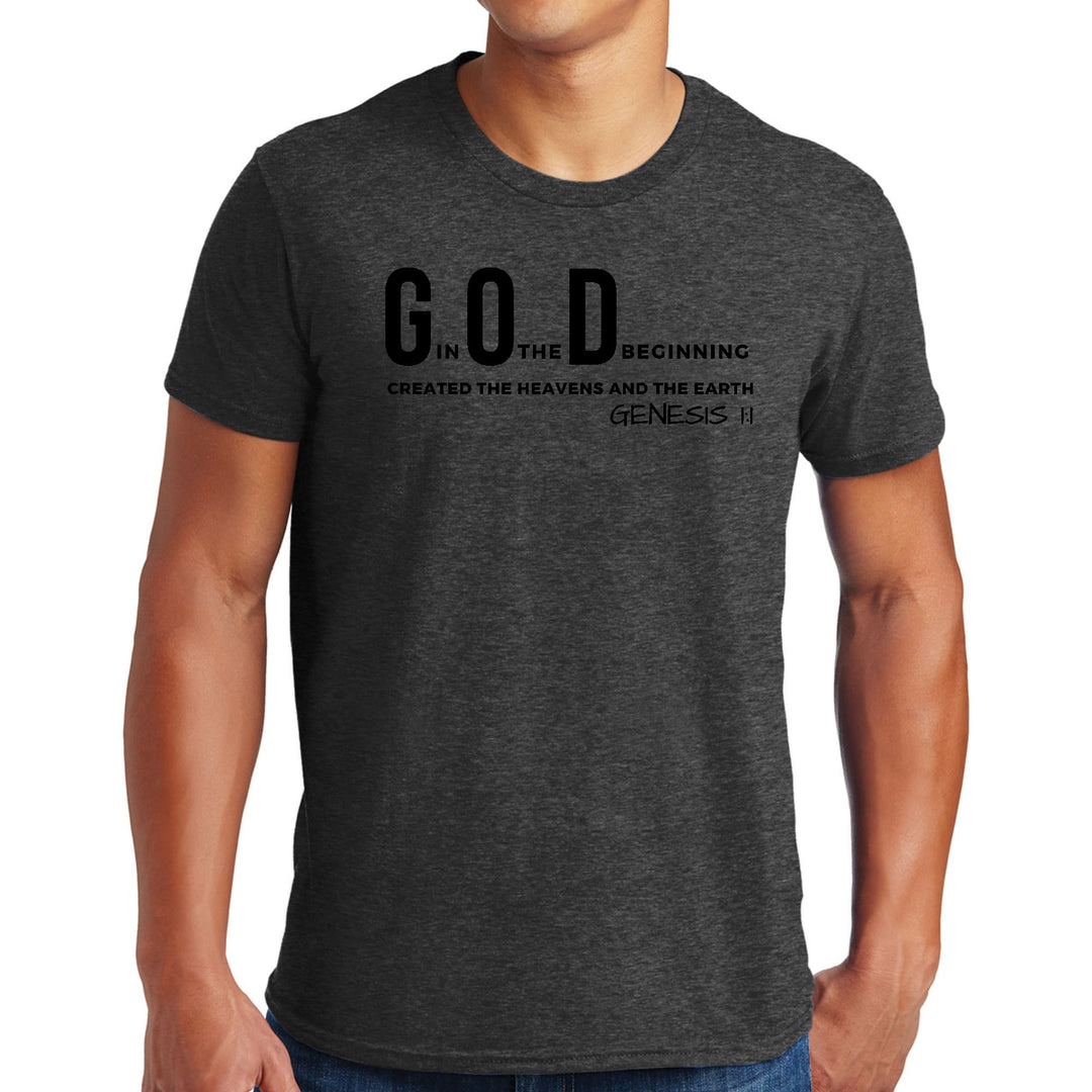 Mens Graphic T-shirt God in the Beginning Print - Mens | T-Shirts