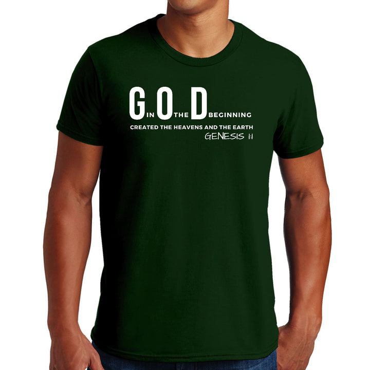 Mens Graphic T-shirt God in the Beginning Print - Mens | T-Shirts