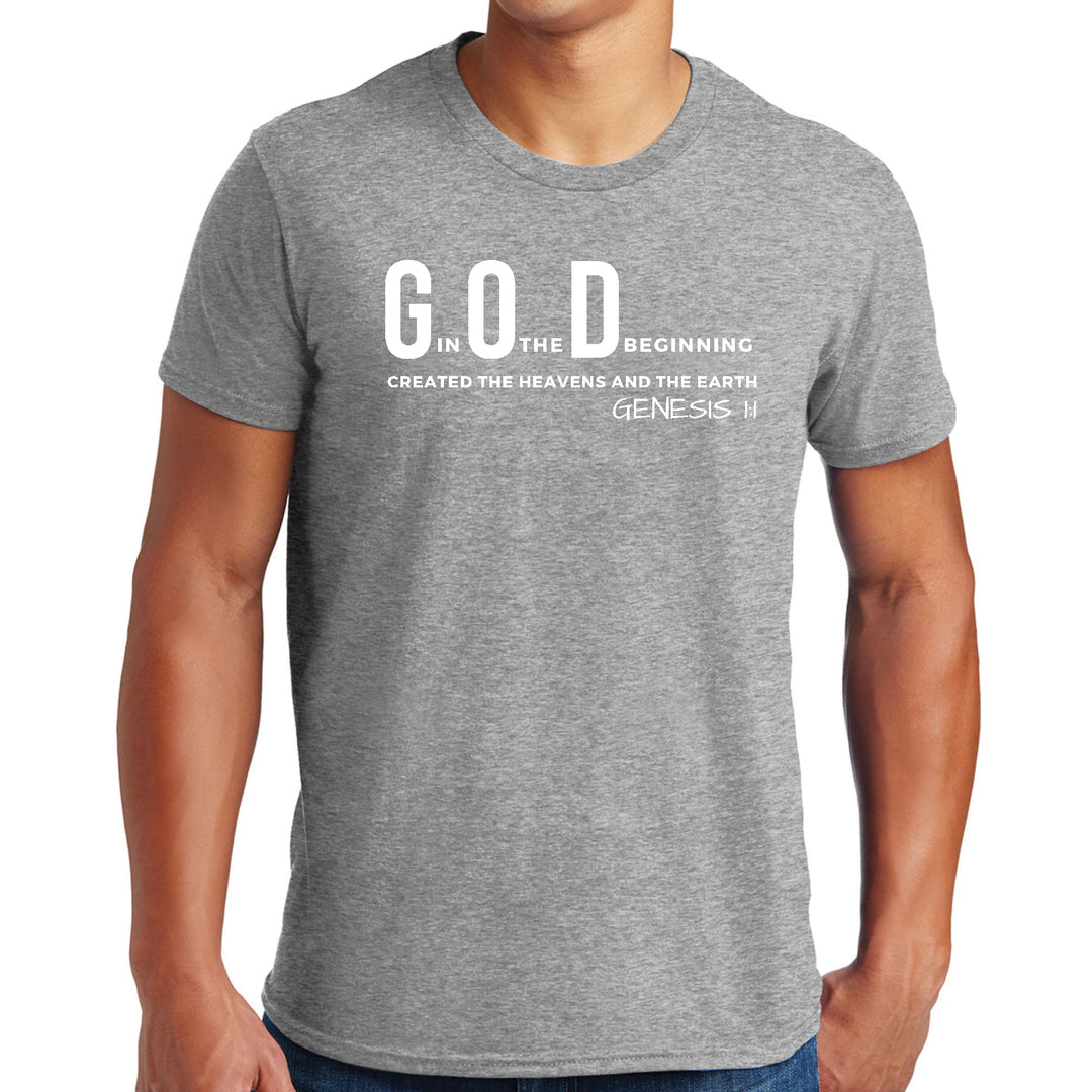 Mens Graphic T-shirt God in the Beginning Print - Mens | T-Shirts