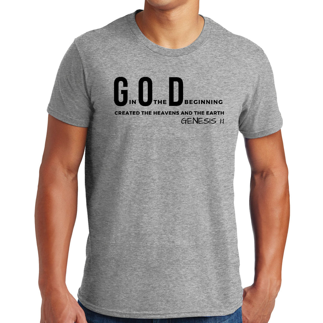 Mens Graphic T-shirt God in the Beginning Print - Mens | T-Shirts